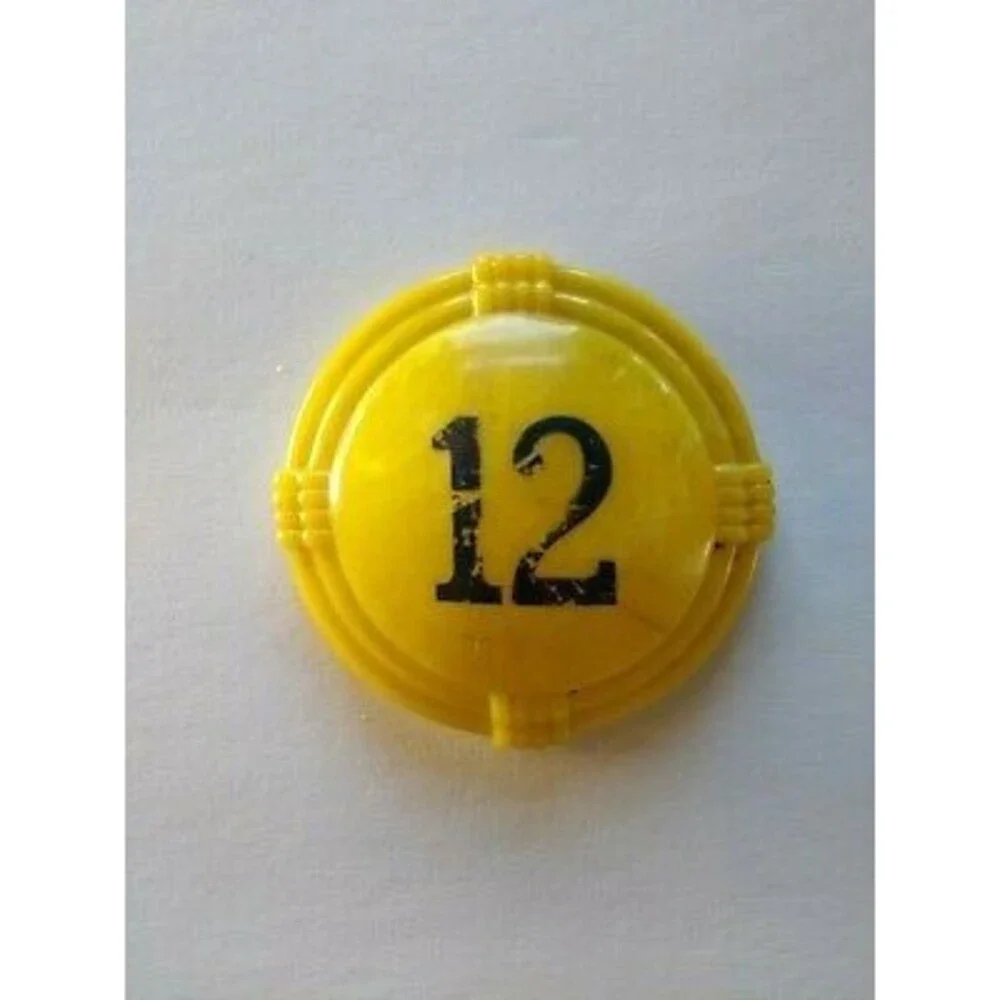 Vintage Pinball Machine Bumper Cap Game Part Original 1950s Yellow Marble # 12